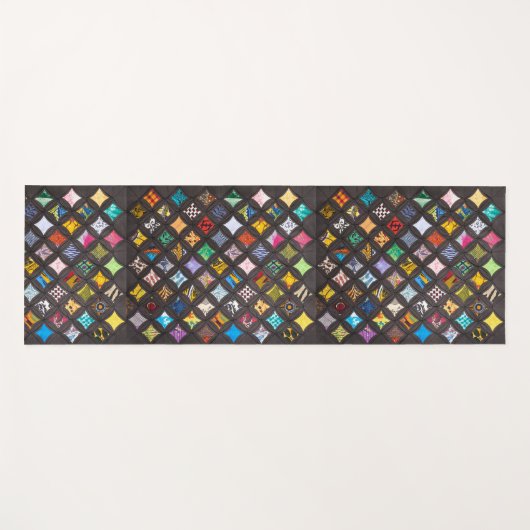 Cathedral window quilt yogamat (Voorkant (horizontaal))