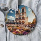 Cathédrale Notre-Dame de Paris Ronde Button 6,0 Cm (In situ)