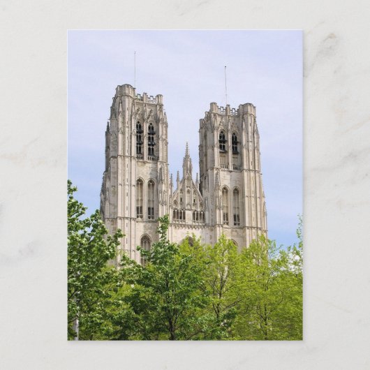 Cathédrale St Michel & Gudule - Brussel, België Briefkaart (Voorkant)