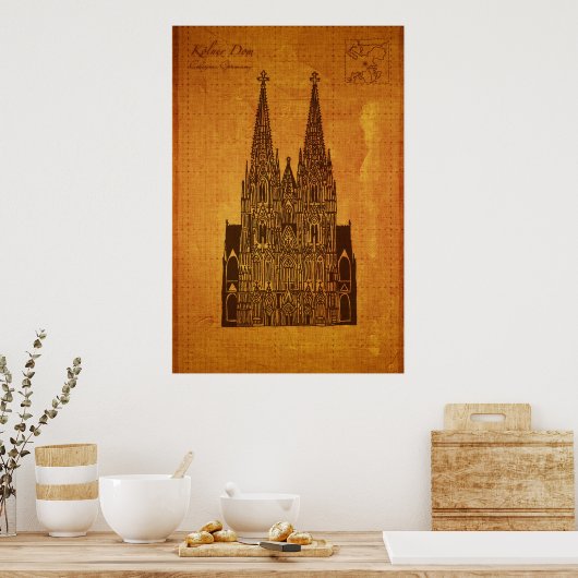 Cathedrals: Hohe Domkirche St. Peter und Maria Poster (Keuken)