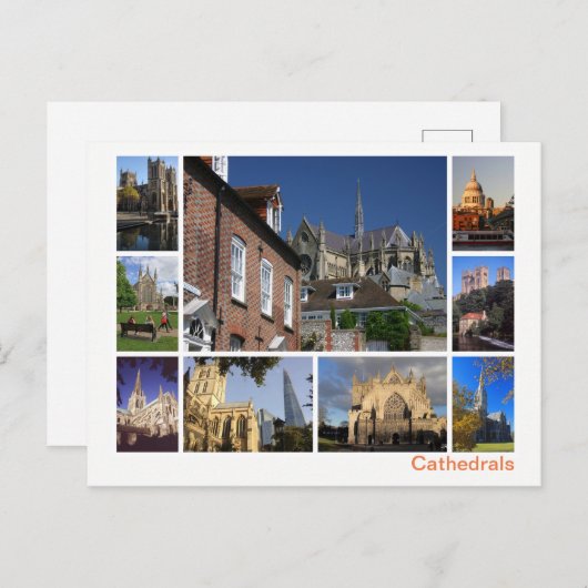 Cathedrals met meerdere afbeeldingen briefkaart (Voorkant / Achterkant)