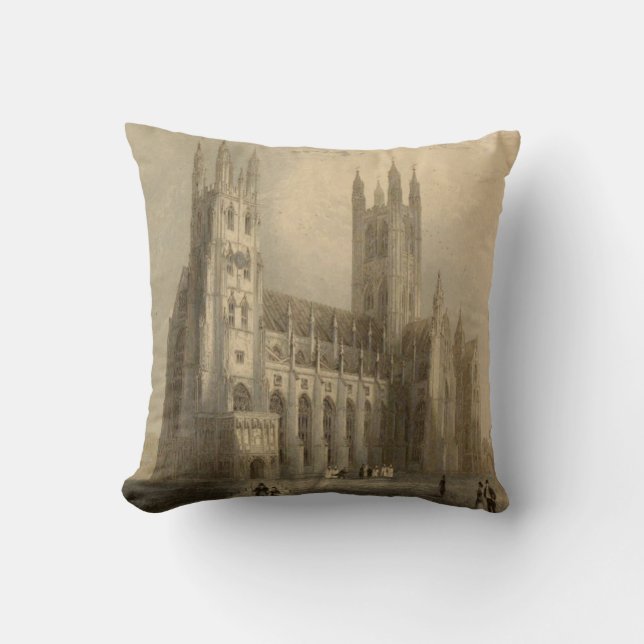 Cathedrals of England: Canterbury 1836 Pillow Kussen (Voorkant)