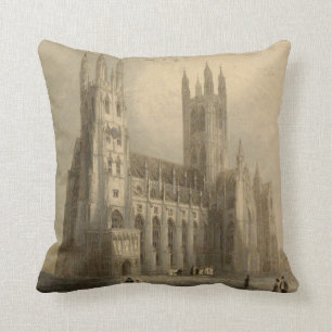 Cathedrals of England: Canterbury 1836 Pillow Kussen