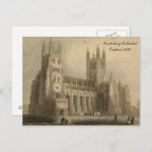 Cathedrals of England Series: Canterbury 1836 Briefkaart (Voorkant / Achterkant)