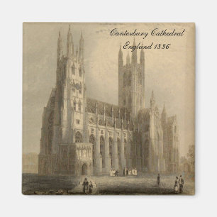 Cathedrals of England Series: Canterbury 1836 Magneet