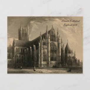 Cathedrals of England Series: Lincoln 1836 Briefkaart