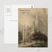 Cathedrals of England Series: Salisbury 1836 Briefkaart (Voorkant / Achterkant)