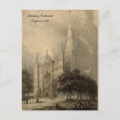 Cathedrals of England Series: Salisbury 1836 Briefkaart (Voorkant)