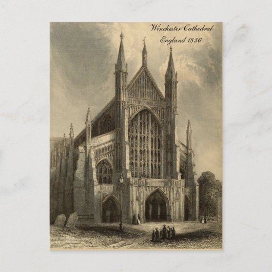 Cathedrals of England Series: Winchester 1836 Briefkaart (Voorkant)