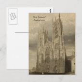 Cathedrals of England Series: York 1836 Briefkaart (Voorkant / Achterkant)