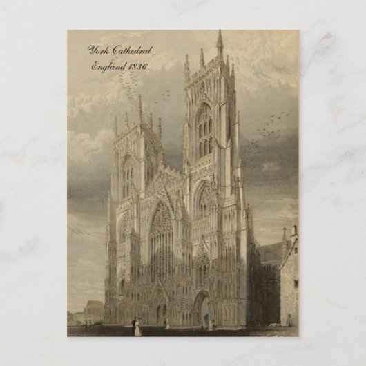 Cathedrals of England Series: York 1836 Briefkaart (Voorkant)
