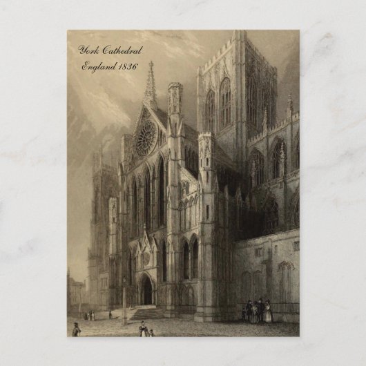 Cathedrals of England Series: York 1836 Briefkaart (Voorkant)