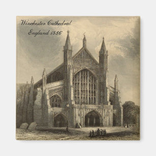 Cathedrals of England: Winchester 1836 Magnet