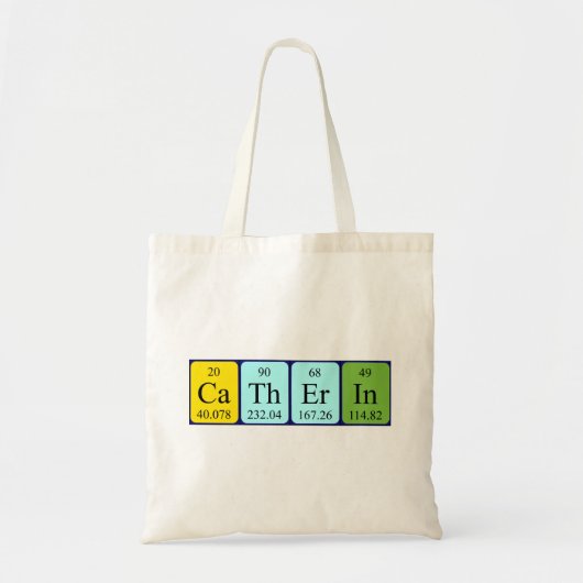 Catherin periodieke lijstnaam canvas tas (Voorkant)