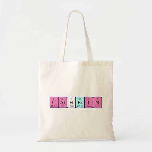 Catherin periodieke lijstnaam canvas tas (Voorkant)