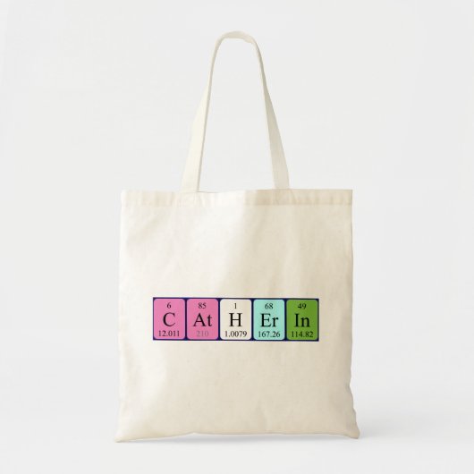 Catherin periodieke lijstnaam canvas tas (Voorkant)
