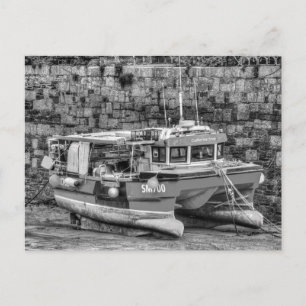 Catherine Anne Vist boot Newquay Harbour Feestdagenkaart