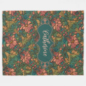 Catherine Art Nouveau Fleece Blanket Deken (Voorkant (Horizontaal))