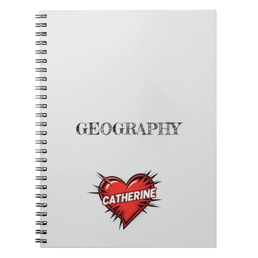 Catherine Hart Grijs Notitieboek (Voorkant)