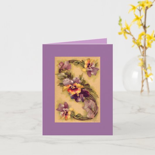 Catherine Klein Alphabet S. NOTE CARD PRP Kaart (Gele Bloem)