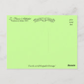 Catherine Klein Flower Alphabet Z Lily van Valley Briefkaart (Achterkant)