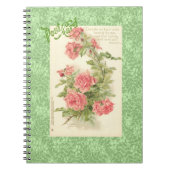 Catherine Klein roze rozen groene bladeren briefka Notitieboek (Voorkant)