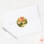 Catherine Klein's Peach Roos Ronde Sticker (Envelop)