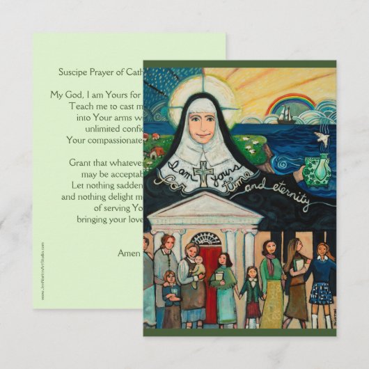 Catherine McAuley-prentenkaart, zusters of Mercy (Voorkant / Achterkant)