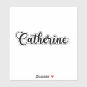 Catherine Name - Handgeschreven kalligrafie Sticker (Vel)