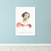 Catherine of Alexandria Portrait Painting Canvas Afdruk (Insitu (Houten vloer))