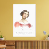 Catherine of Alexandria Portrait Painting Canvas Afdruk (Insitu (Woonkamer))