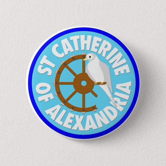 Catherine of Alexandria Ronde Button 5,7 Cm (Voorkant)