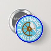 Catherine of Alexandria Ronde Button 5,7 Cm (Voorkant /achterkant)