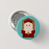 Catherine of Aragon Ronde Button 3,2 Cm (Voorkant /achterkant)