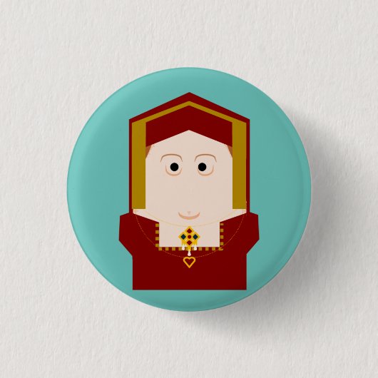Catherine of Aragon Ronde Button 3,2 Cm (Voorkant)