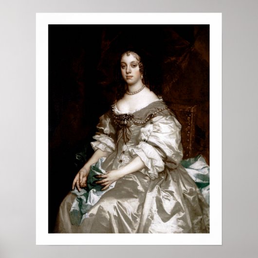 Catherine of Braganza van Sir Peter Lely Poster (Voorkant)