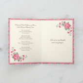 Catherine of Siena Religious Prayer Pink Roses Kaart (Binnen)