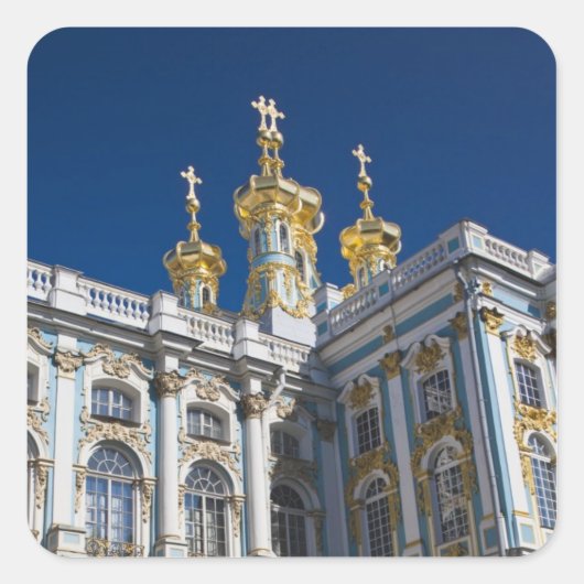 Catherine Palace Chapel detail Vierkante Sticker (Voorkant)