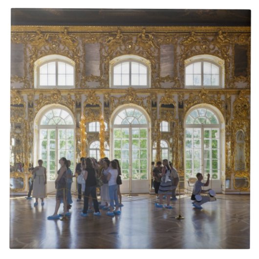 Catherine Palace, detail van de Grote Hal Tegeltje (Voorkant)