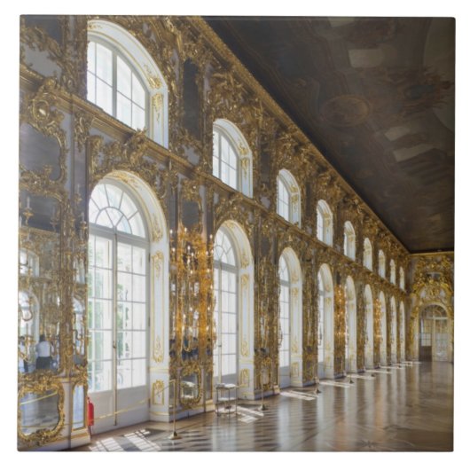 Catherine Palace, detail van de Grote Hal Tegeltje (Voorkant)