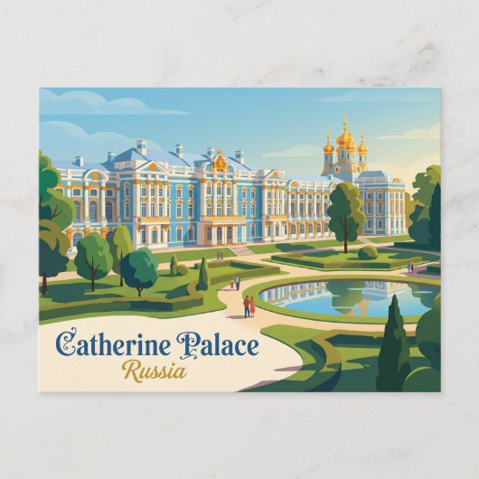 Catherine Paleis Rusland Briefkaart (Voorkant)