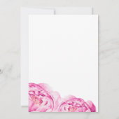 Catherine Pink Peony Bridal Shower Uitnodiging (Achterkant)