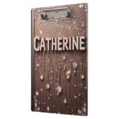 🌸Catherine Rose Gouden Glitter Naam Notities🌸 Klembord (Links)