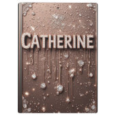 🌸Catherine Rose Gouden Glitter Naam Notities🌸 Klembord (Achterkant)