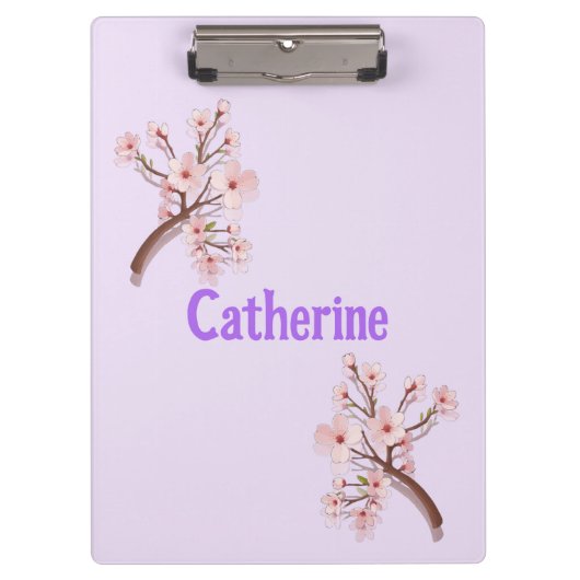 Catherine Sakura Blossom Branch Heart Klembord (Voorkant)