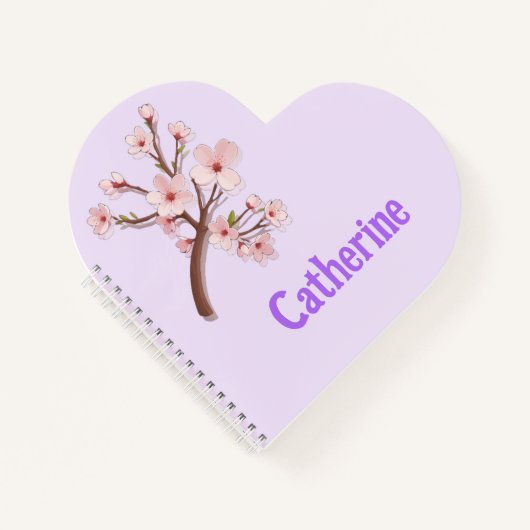 Catherine Sakura Blossom Branch Heart Notitieboek (Voorkant)