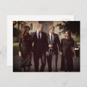 Catherine William Harry Meghan Long Walk 2022 Briefkaart (Voorkant / Achterkant)