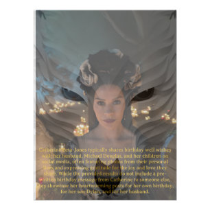 Catherine Zeta Jones verjaardagswens Perfect Poster