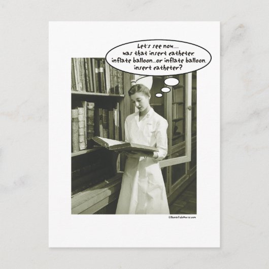 Catheter Inflate ballon invoegen of ..... Briefkaart (Voorkant)