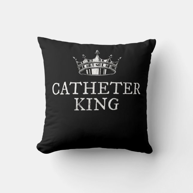 Catheter King Funny Foley Urine Medical Gift T-shi Kussen (Voorkant)